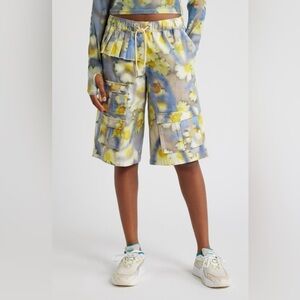 NWT PUMA x Collina Strada Floral Cotton Ripstop Cargo Shorts